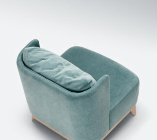 ALMA studio armchair malibu velvet4 turquoise 3