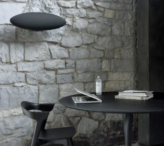 50012 Oak black Torsion dining table 51491 Oak black Bok dining chair